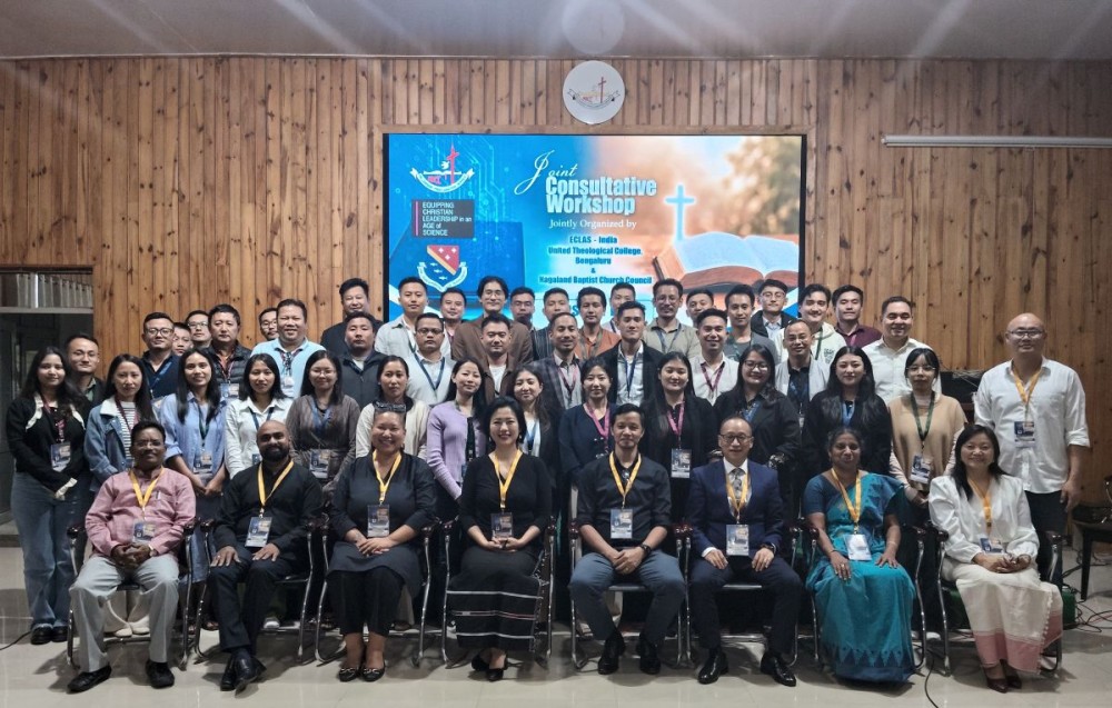 Participants and officials during the joint consultative workshop on ‘Christian Faith and Digital Technology’ held at Platinum Hall, NBCC office, Kohima on October 22–23.